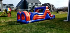 35' Obstacle Course Dual Lane Wet or Dry W/ Slide
