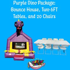 Purple Dinosaur Bounce House  Special Package 