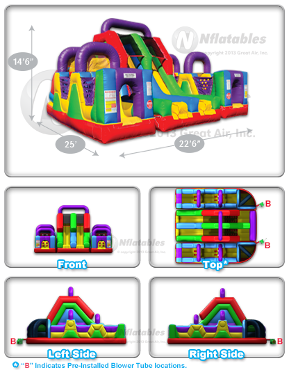 obstacle course inflatable
