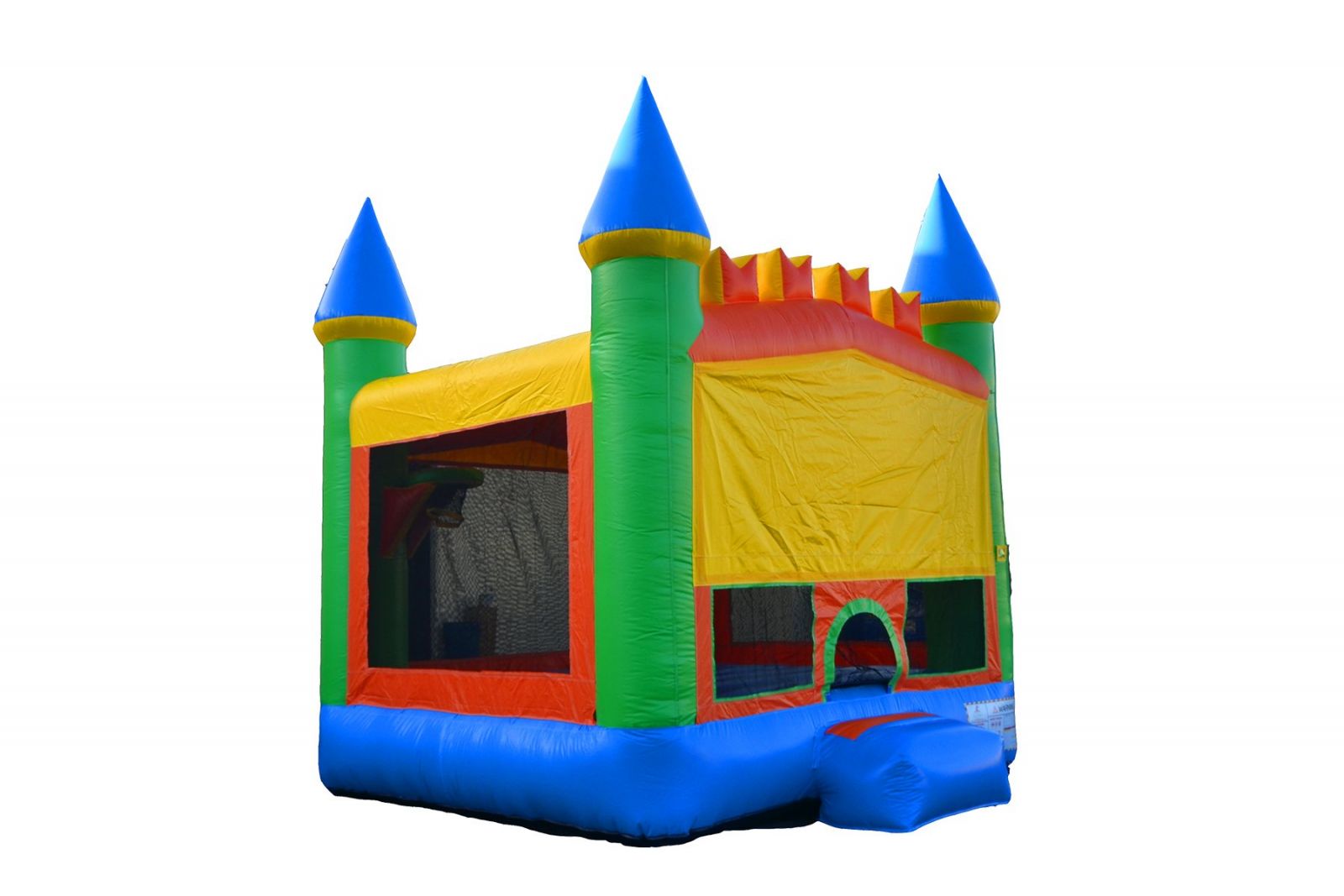 Bounce castle against white background