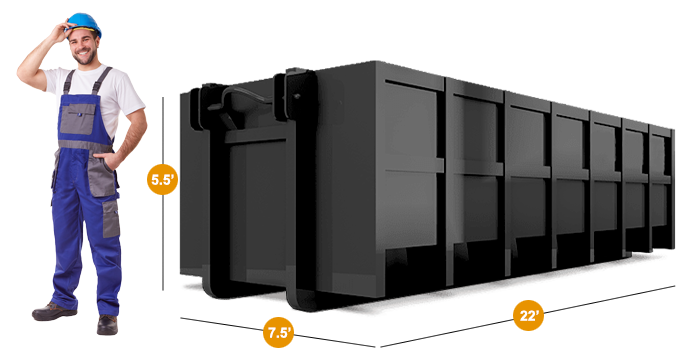 Rent a 25 yard roll-off dumpster