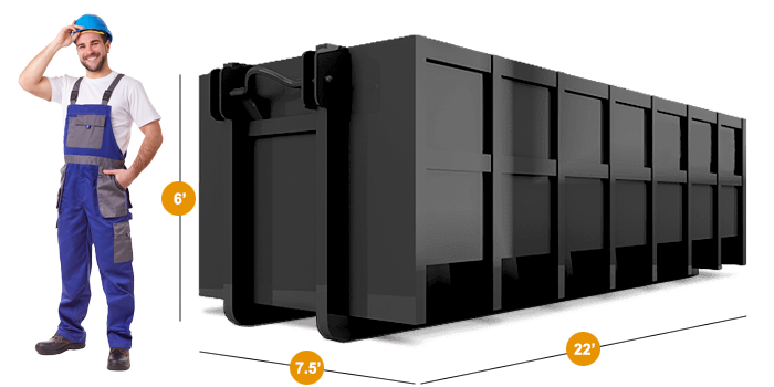 Rent a 25 yard roll-off dumpster
