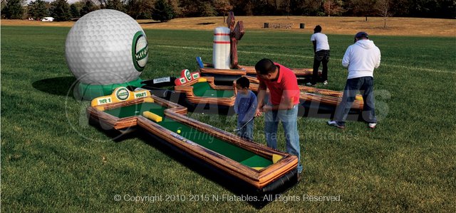 3 Hole Inflatable Putt Putt Golf Course