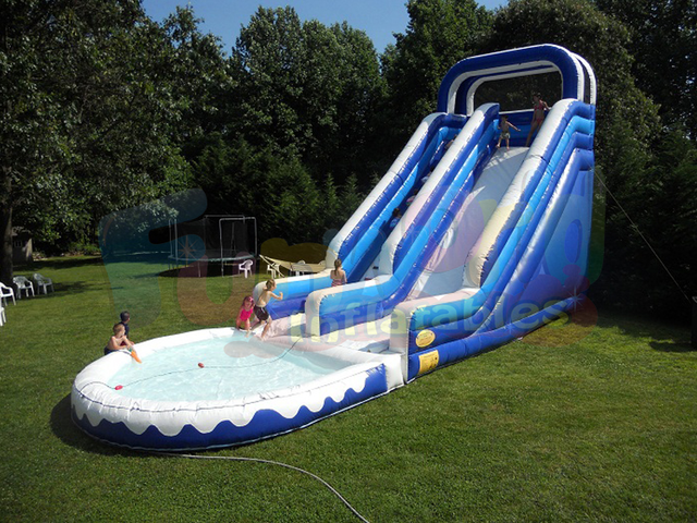 The 22 Ft Blue Wave (#1 seller) Large water slides get the second day FREE