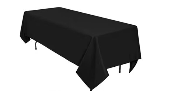 Black Short Rectangular Table Cloth Black Short Rectangular Table Cloth
