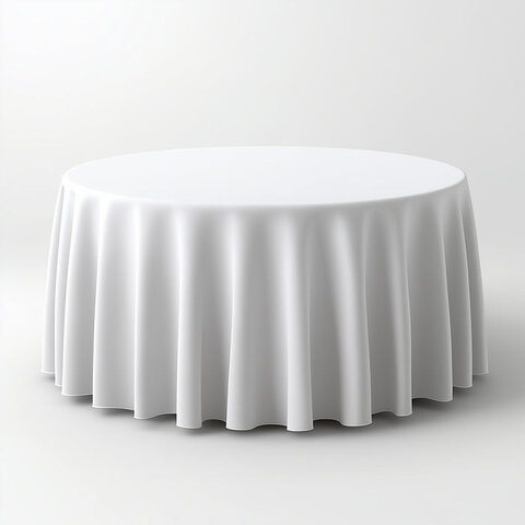 Round-Table-Cloth-White Round-Table-Cloth-White