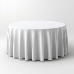 Round Table Cover White