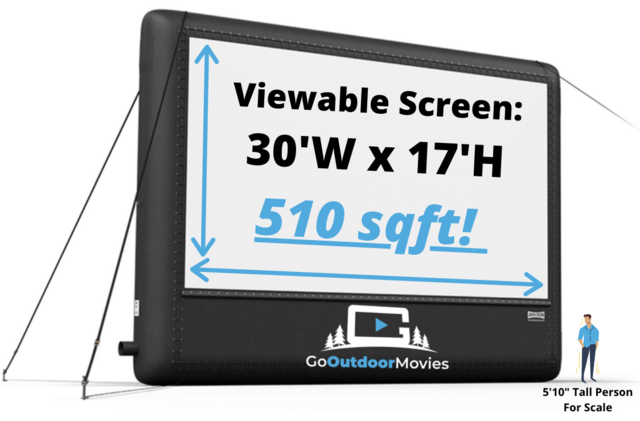 30ft outdoor movie screen rental