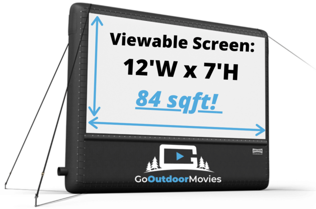 12ft backyard movie screen rental