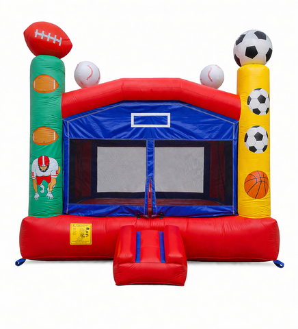 Large Sports Bounce House With Basketball Hoop Large Sports Bounce House With Basketball Hoop