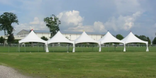 20 x 100 High Peak Frame Tent Rental in Grand Rapids