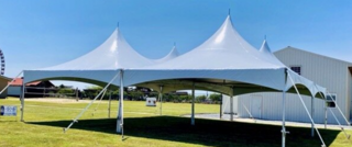 40 x 40ft High Peak Frame Tent Rental in Grand Rapids