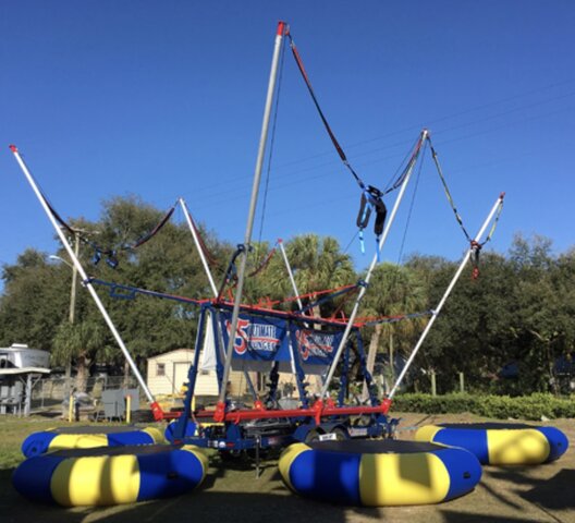 Bungee Trampoline W/ LED Lights (5 Station) Bungee Trampoline W/ LED Lights (5 Station)