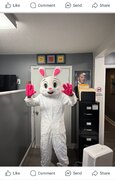 BUNNY RABBIT FITS SMALL TO MEDIUM BUILD 5'6 TO 5'11 150 TO 180 LBS