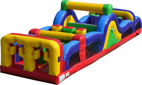 40ft-Obstacle Course with Rock Wall Slide (Interactives) 40ft-Obstacle Course with Rock Wall Slide (Interactives)