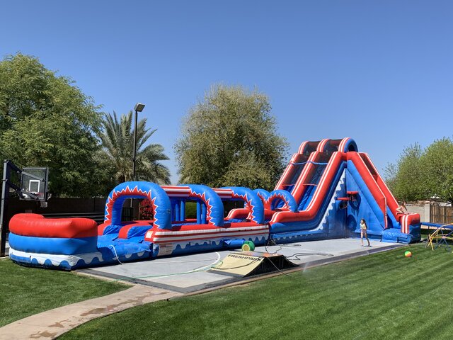 Flash 5 in 1 Combo, 25' dual Lane and Slip and Slide
