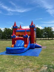 Red/Blue Bounce House Combo with slide