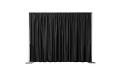 Black Draping Set (Expandable from 7-12ft tall) Standard Poly Drapes