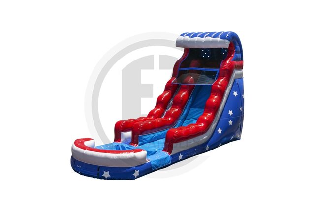 Stars and Stripes Water Slide With Pool-18 FT Stars and Stripes Water Slide With Pool-18 FT