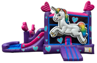 New Wet Unicorn Bounce House With Slide