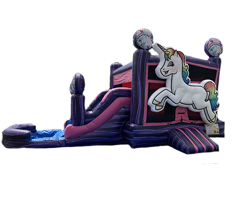 Wet Unicorn Bounce House With Slide Wet Unicorn Bounce House With Slide