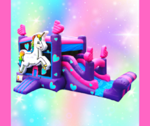 3D Unicorn Bouncer and Slide w/ Ball Pit