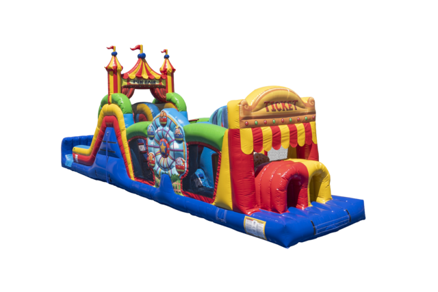 47ft Fun Fair Wet Dry Dual Lane Obstacle Course 47ft Fun Fair Wet Dry Dual Lane Obstacle Course
