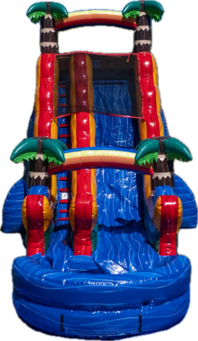 22ft Blue Paradise Single Lane Slide 22ft Blue Paradise Single Lane Slide