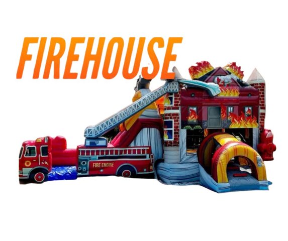 Fire Truck Bounce House Combo Fire Truck Bounce House Combo