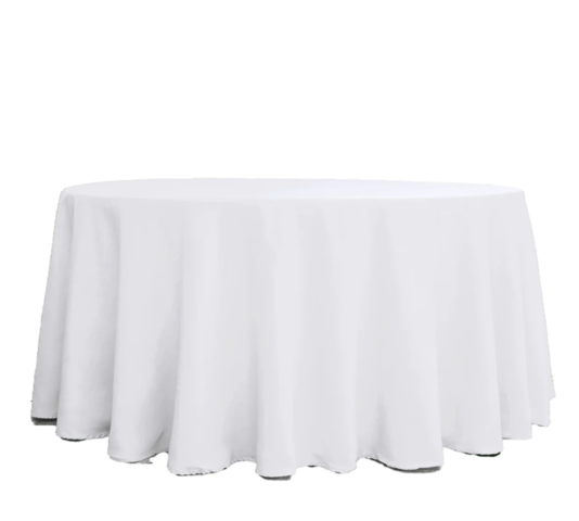 5' Round Tablecloth White 5' Round Tablecloth White