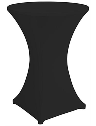 Cocktail Tablecloth Black - square bottom Cocktail Tablecloth Black - square bottom