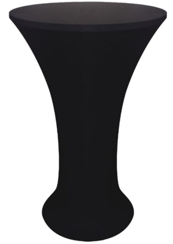 Cocktail Tablecloth - Black - Round Bottom Cocktail Tablecloth - Black - Round Bottom