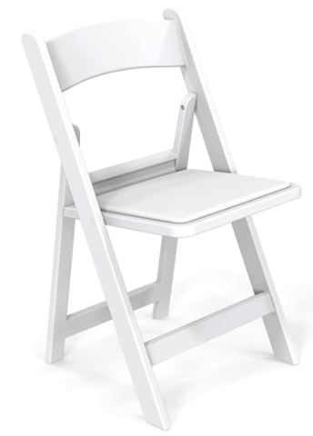 White Resin Chair - Lightly padded seat White Resin Chair - Lightly padded seat