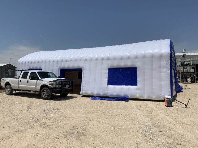 30x50 Inflatable Tent Blue&White