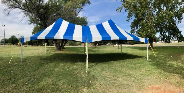 20x40 HP Frame Tent Blue&White 20x40 HP Frame Tent Blue&White