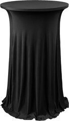30' Cocktail Round Black Stretch Linens