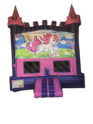 (Unicorn Banner) Pink Purple Castle