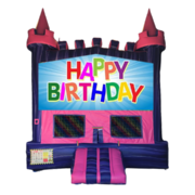 Happy Birthday Pink Purple Castle