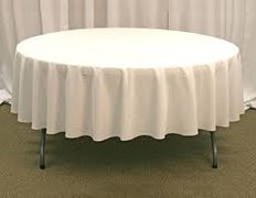 90 Inch Round White