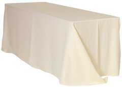 Champagne full length 8ft table Linens