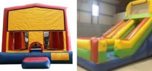 Dry Package: 18ft Slide and 15x15 Modular Bounce House Dry Package: 18ft Slide and 15x15 Modular Bounce House