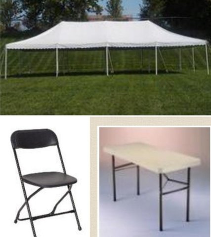 Tent 20X40 50 Chairs and 8 Tables Tent 20X40 50 Chairs and 8 Tables