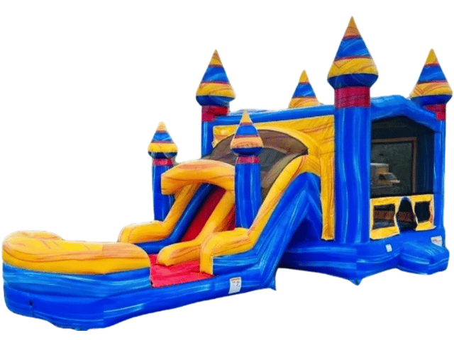 Dual Lane Bounce and Water Slide Splash Landing Dual Lane Bounce and Water Slide Splash Landing