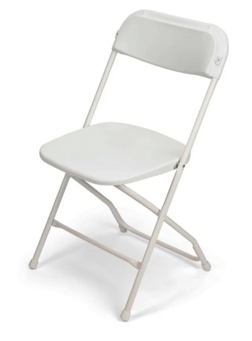 Plastic Folding Chair - White Plastic Folding Chair - White