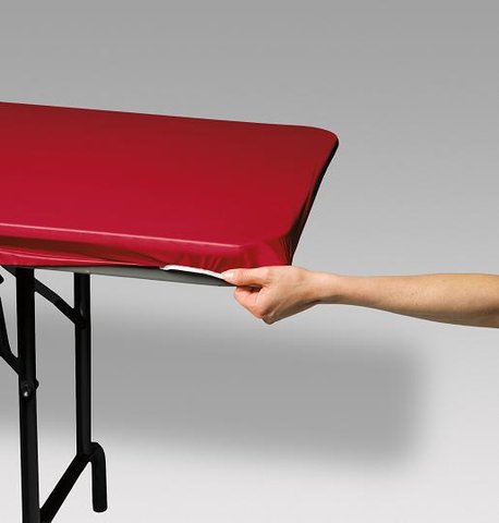 Solid Red Easy Cover for 6' Rectangular Table