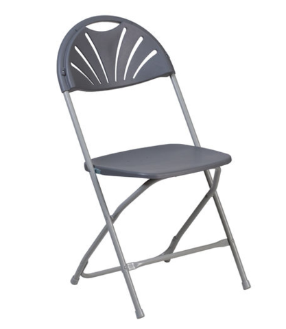 PICKUP ONLY: Adult Chair - Gray Fanback