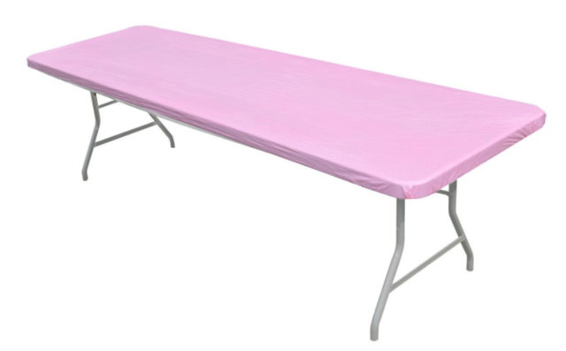Solid Pink Easy Cover for 6' Rectangular Table