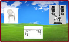 Tables, Chairs and Party Rental extras