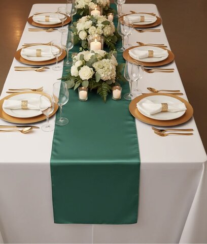 Emerald Green table runners Emerald Green table runners