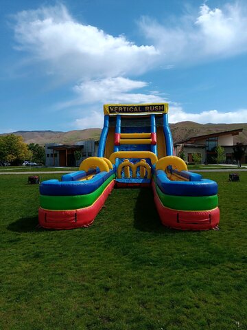 24 Foot Dual Lane Vertical Rush Water Slide Slip n Slide 24 Foot Dual Lane Vertical Rush Water Slide Slip n Slide